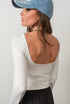 OFF WHITE BACKLESS BASIC TOP