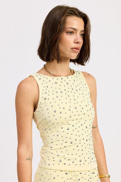 GOLDEN GLOW STUDDED TOP