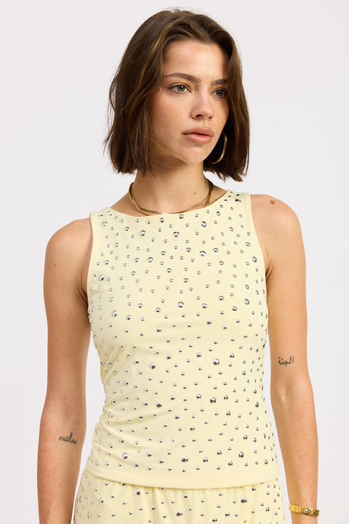 GOLDEN GLOW STUDDED TOP