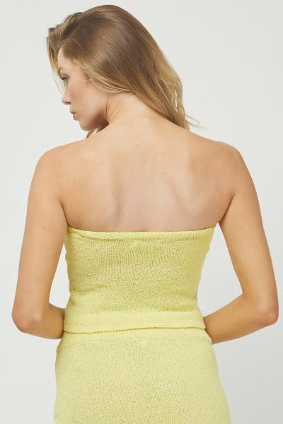 SEQUIN SWEATER TUBE YELLOW SET