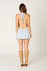 BLUE MIRAGE HALTER MINI DRESS