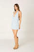 BLUE MIRAGE HALTER MINI DRESS