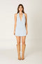 BLUE MIRAGE HALTER MINI DRESS