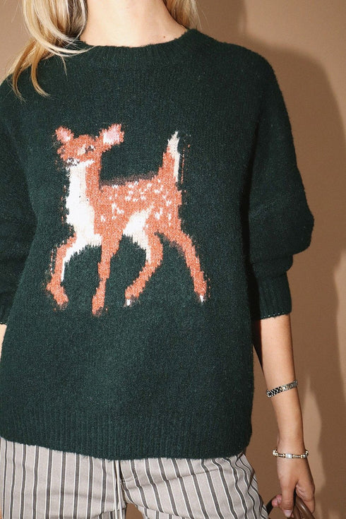 WOODLAND CHARM KNIT SWEATER