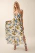BLUE FLOWER BEACH DRESS