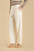 HIGH WAIST WIDE LEG IVORY PANTS