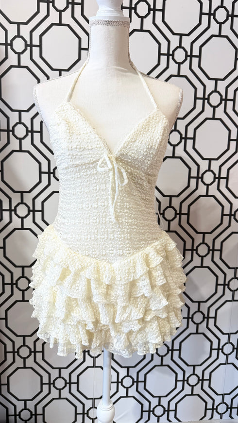 IVORY DREAM RUFFLE ROMPER