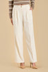 HIGH WAIST WIDE LEG IVORY PANTS