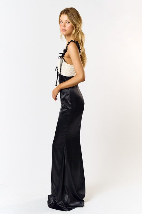 SLVLESS SATIN MAXI DRESS