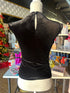 BLACK VELVET MOCK NECK TOP