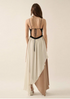 BLACK CREAM TAUPE LONG DRESS