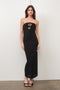PEEKABOO STRAPLESS MAXI DRESS
