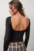 BLACK BACKLESS BASIC TOP