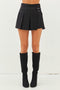 DOUBLE BELT SIILVER MINI SKIRT