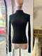 SHEER RIBBED KNIT TOP IN MOCK TURTLENECK
