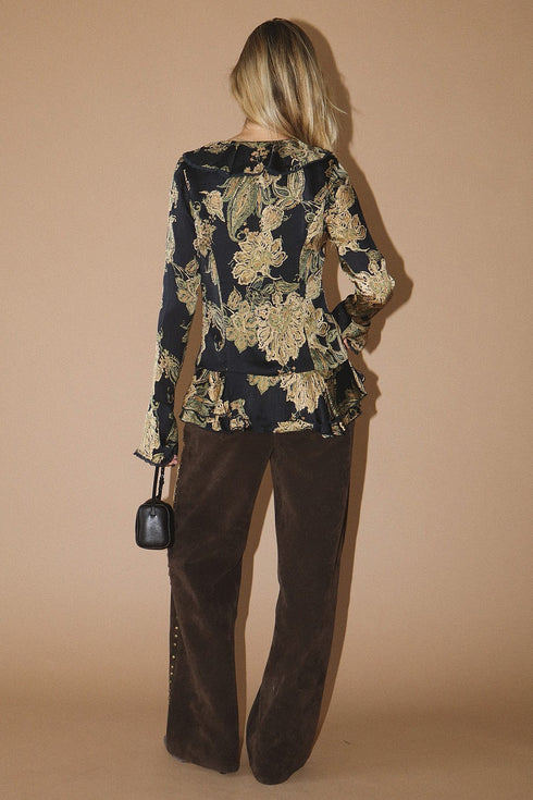 VINTAGE MUSE RUFFLE BLOUSE