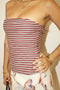 SUNSET STRIPE TUBE TOP