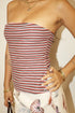 SUNSET STRIPE TUBE TOP