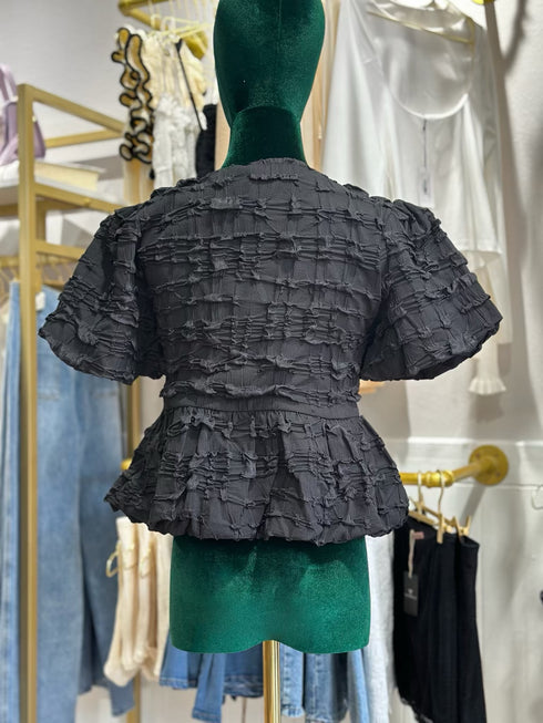 BUBBLE BLOUSE WITH BOWS