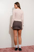 PEEKABOO BOW RIBBED KNIT TOP