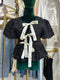 BUBBLE BLOUSE WITH BOWS