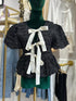 BUBBLE BLOUSE WITH BOWS
