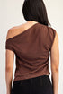 COCOA CHARM ONE-SHOULDER TOP