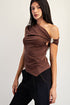 COCOA CHARM ONE-SHOULDER TOP