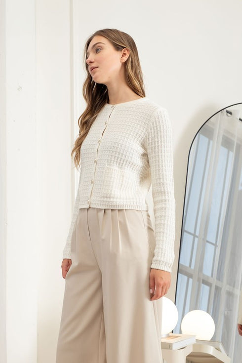 TWEED IVORY SWEATER