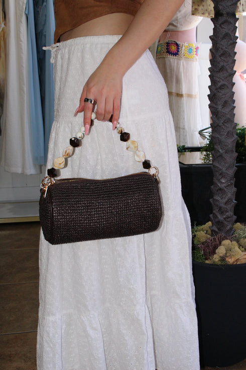 COCOA DRIFT BEADED HANDBAG