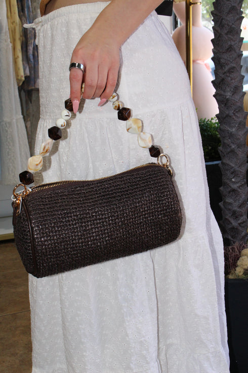 COCOA DRIFT BEADED HANDBAG