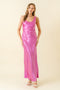 MAGENTA BLACKLESS BIAS MAXI DRESS