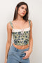 JACQUARD BUSTIER TOP