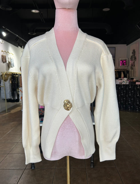 CARDIGAN CREAM GOLD BOTTON