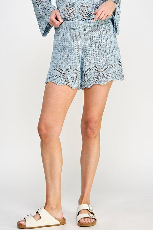BLUE KNIT SHORT