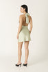 SAGE WHISPER POLKA MINI DRESS