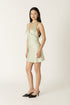 SAGE WHISPER POLKA MINI DRESS
