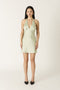 SAGE WHISPER POLKA MINI DRESS