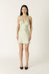 SAGE WHISPER POLKA MINI DRESS