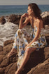 BLUE FLOWER BEACH DRESS