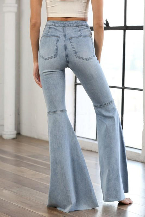 LIGHT FLARE DENIM JEANS