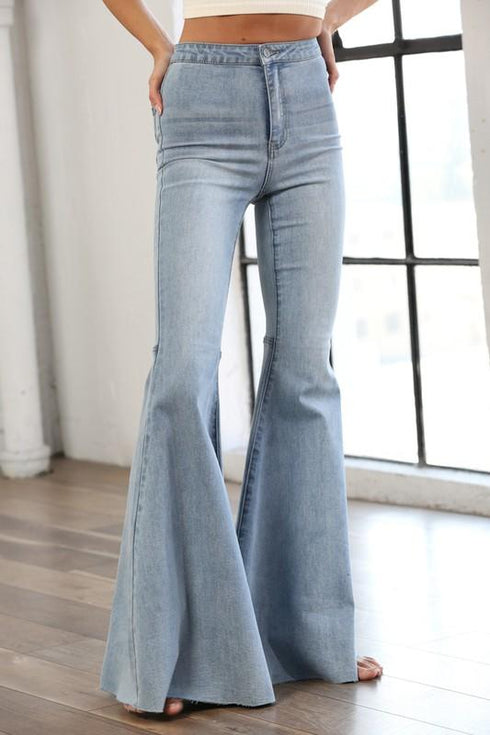 LIGHT FLARE DENIM JEANS