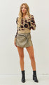KNOTTED METALLIC COATED MINI SKORT