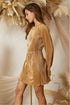 PEARL BELT GOLDEN MINI DRESS