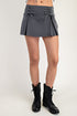 GRAY MINI BOW SIDE SKIRT