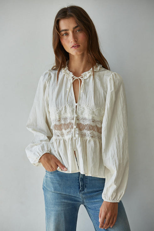 LUNA BLANCA LACE BLOUSE