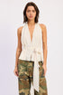 IVORY ELEGANCE HALTER TOP