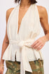 IVORY ELEGANCE HALTER TOP
