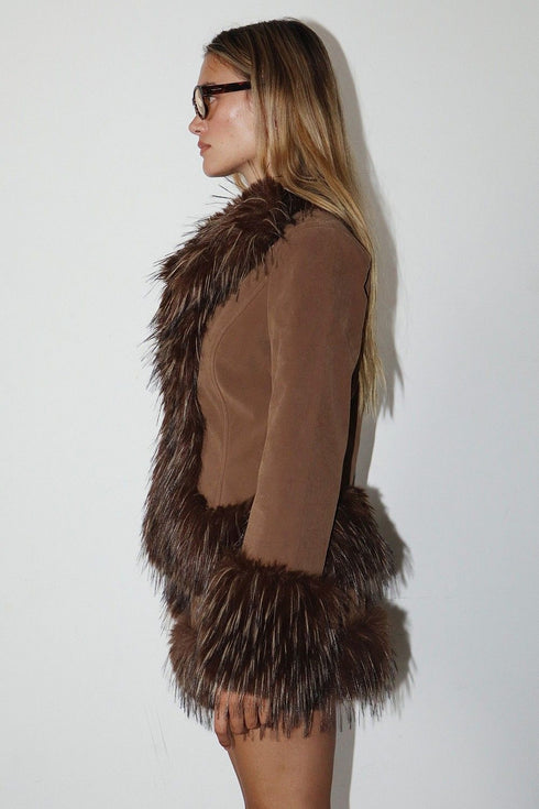 ASPEN LUXE FAUX FUR BLAZER