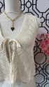 COASTAL CREAM CROCHET TOP